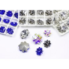 DZ 3435 10*10mm clover shape crystal fancy stone for nail art